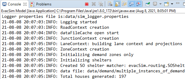 Screenshot - Eclipse console